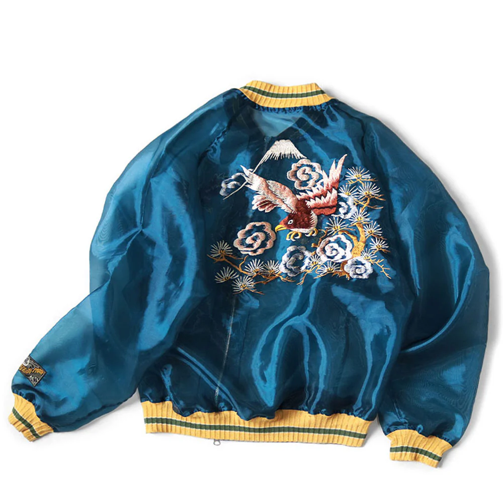 Kapital | Sheer Pearl Souvenir Jacket (Eagle) 'Dark-Blue' - Image 3
