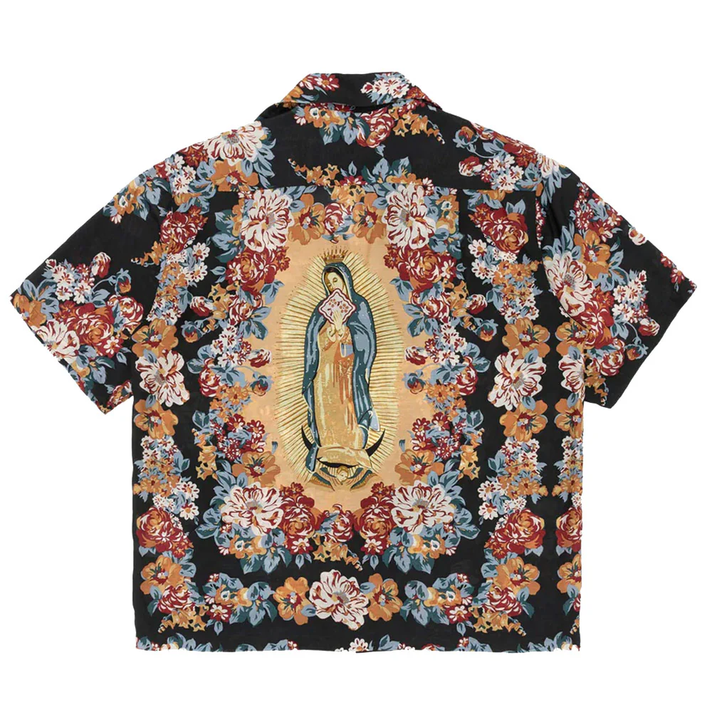 Kapital | Silk Rayon CHAMPETRE MARIA WRANGLE Collar Aloha Shirt 'Black' - Image 2