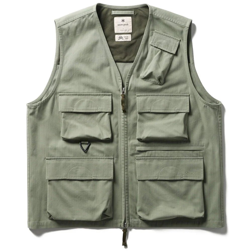 Takibi Herringbone vest 'Foliage'