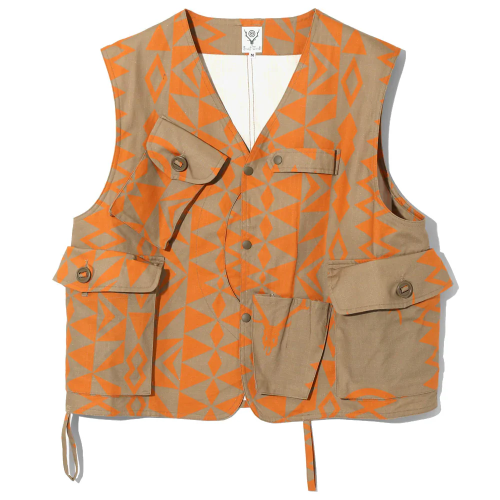 South2 West8 | Tenkara Vest - Cotton Ripstop / Printed 'Native S&T'