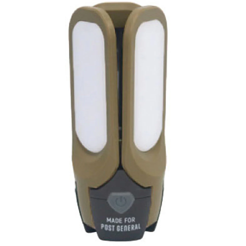 Tri-Panel Solar Charged Led Light 'Olive Khaki'