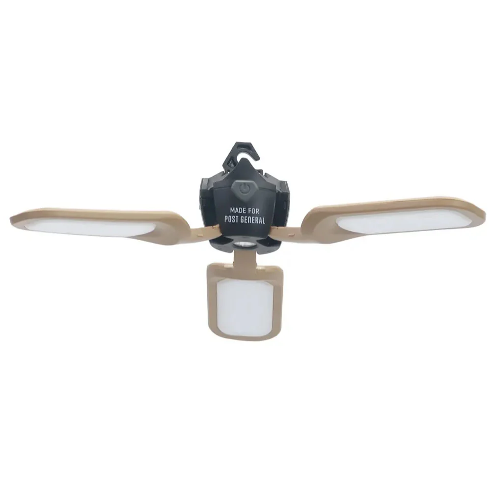 Tri-Panel Solar Charged Led Light 'Olive Khaki' - Image 2