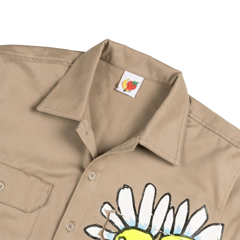 Unisex Daisy Workshirt Woven 'Sand' - Image 2