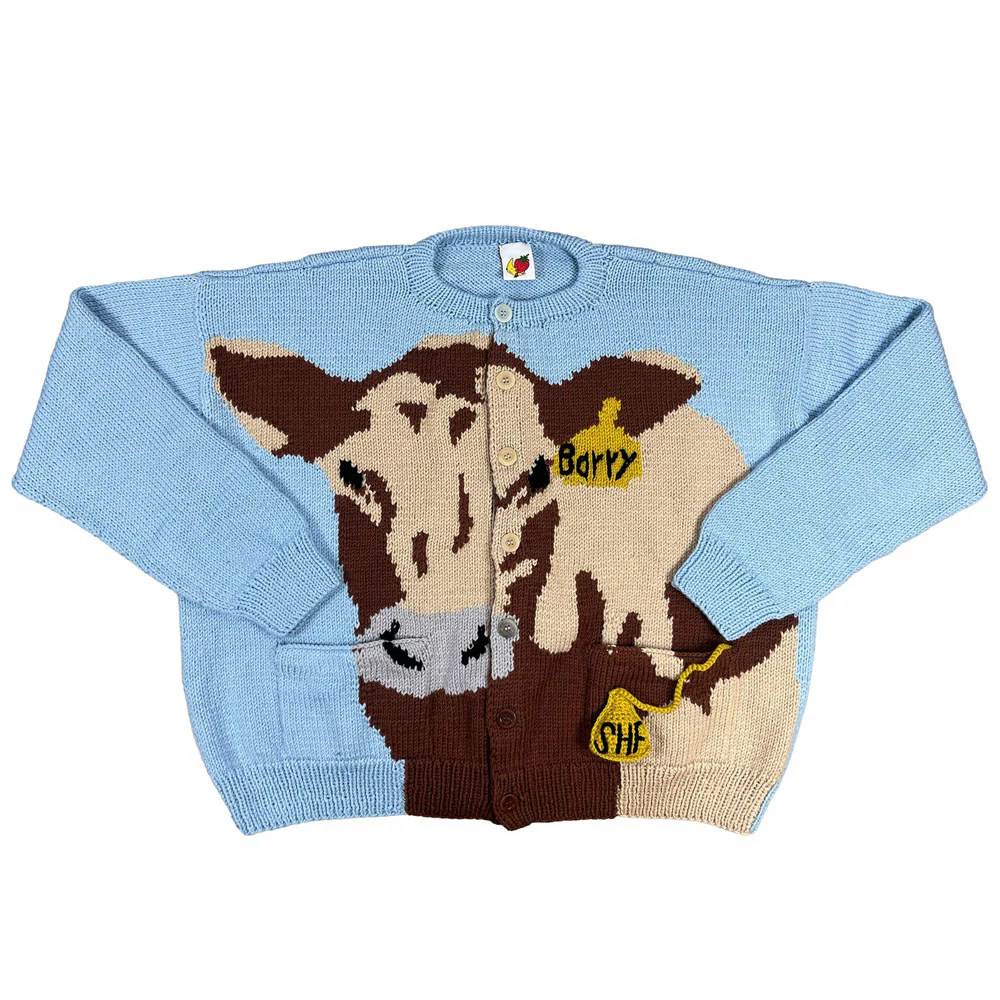 Unisex Handknit Barry Cardigan 'Blue'