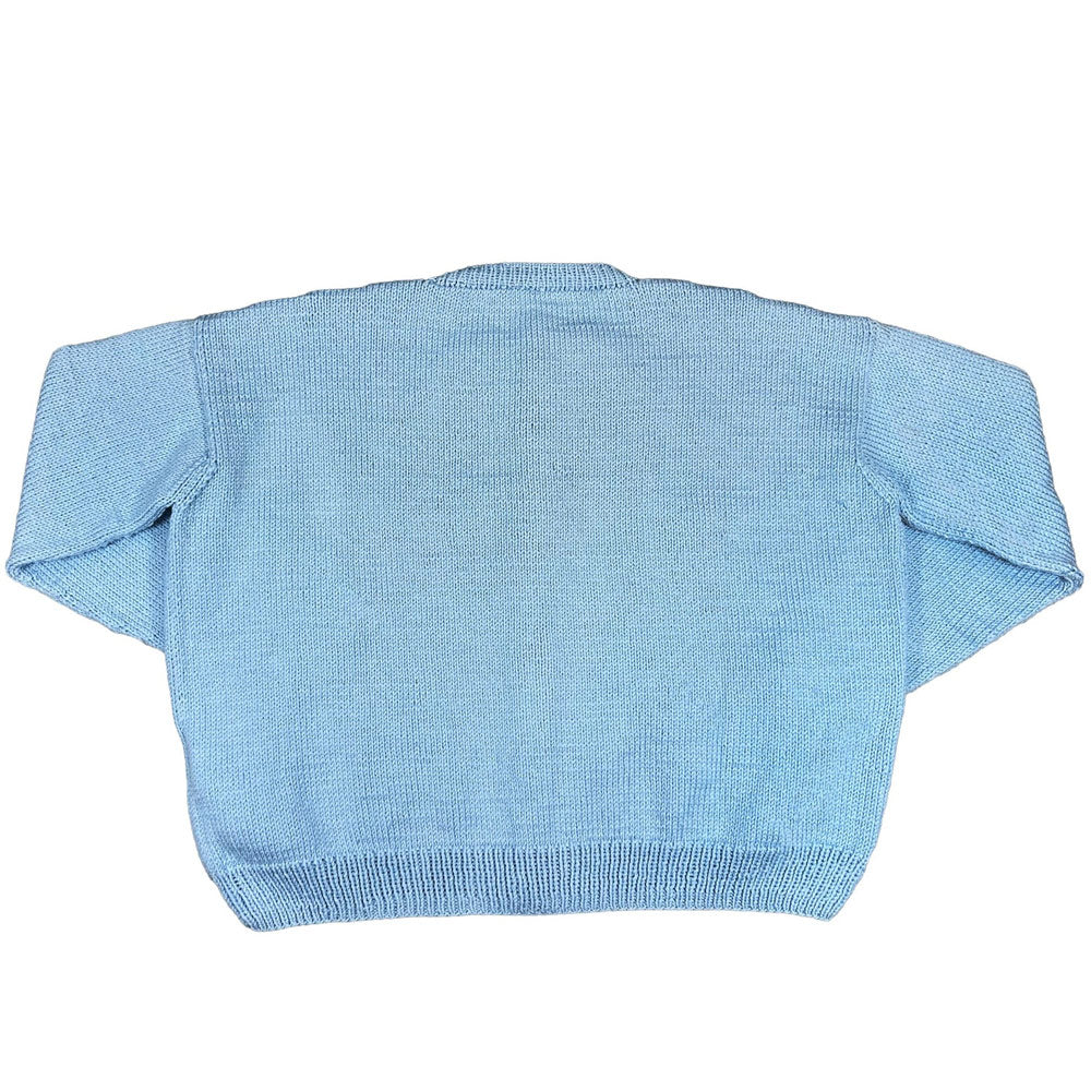 Unisex Handknit Barry Cardigan 'Blue' - Image 2