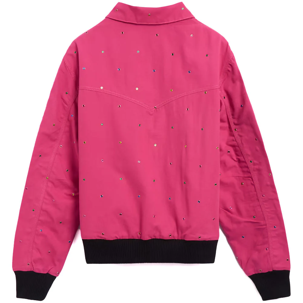 Unisex Studded Santa Fe Work Jacket 'Pink' - Image 2