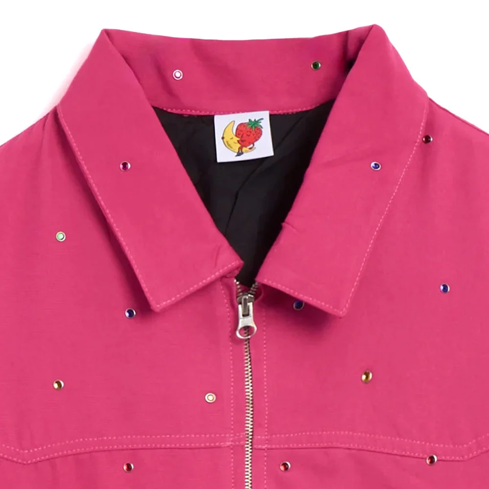 Unisex Studded Santa Fe Work Jacket 'Pink' - Image 3