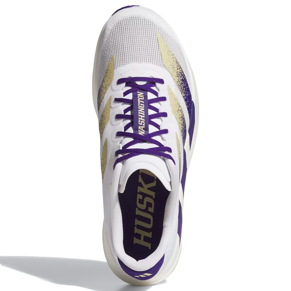 Adidas | Ncaa x University Of Washington Adizero EVO SL Shoes 'Cloud White / Team College Purple / Team Sand' - Image 2