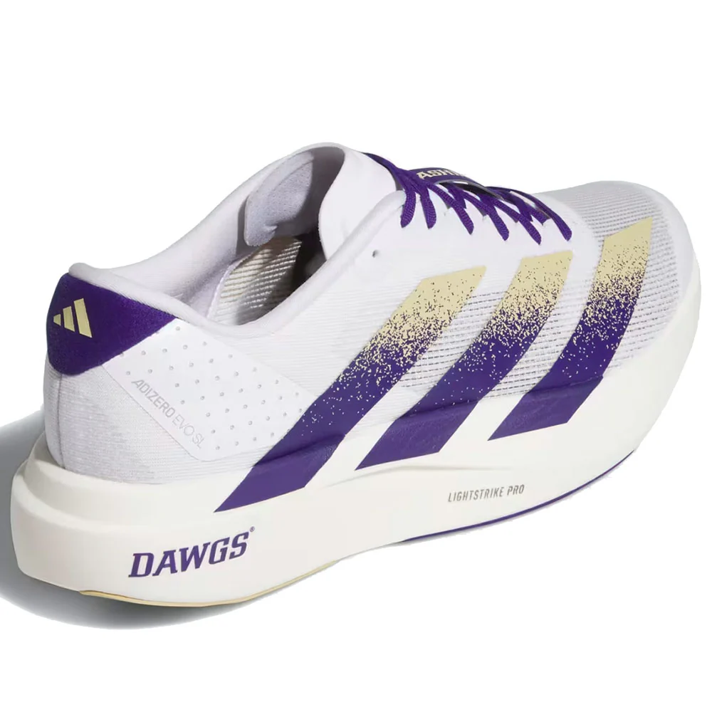 Adidas | Ncaa x University Of Washington Adizero EVO SL Shoes 'Cloud White / Team College Purple / Team Sand' - Image 4