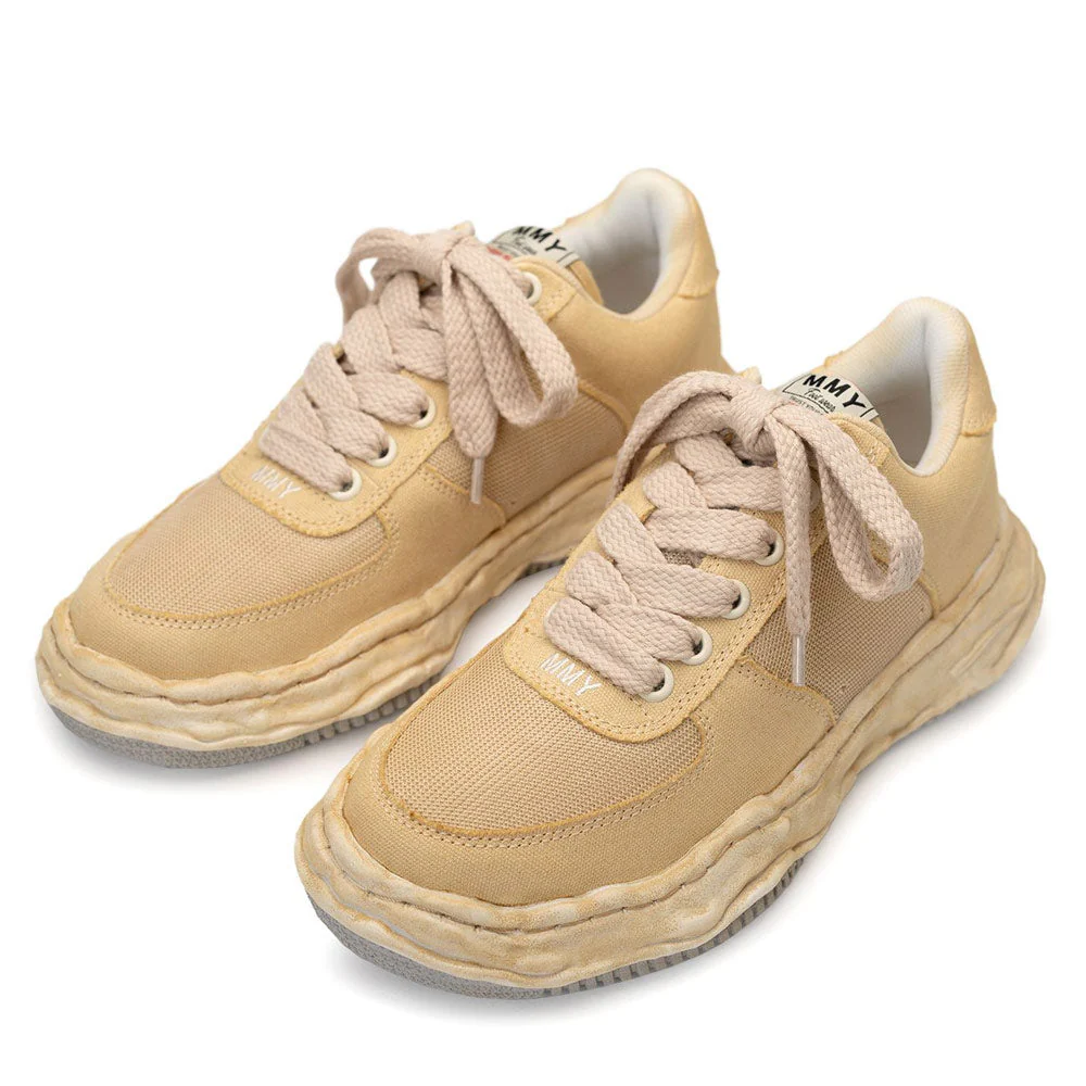 Maison MIHARA YASUHIRO | WAYNE OG Sole OD Canvas & Mesh Low-Top Sneaker 'White' - Image 5