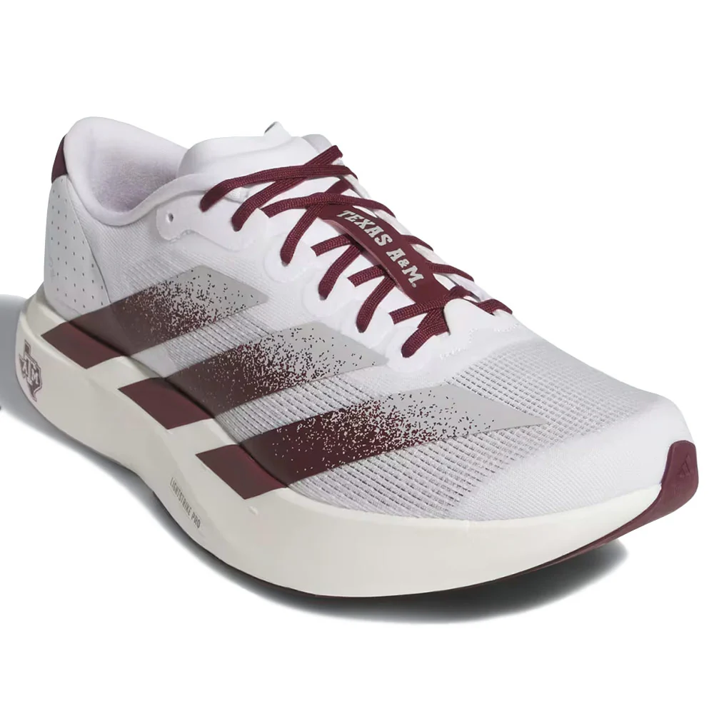 Ncaa x White Adizero EVO SL Shoes 'Cloud White / Team Maroon / Stone' - Image 3