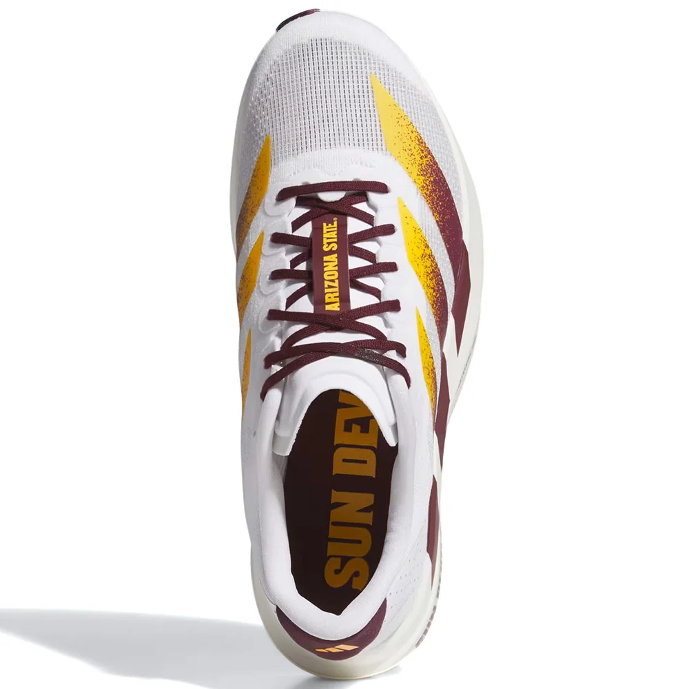 Ncaa x White Arizona ST Sun Devils Adizero EVO SL Shoes 'Cloud White / Team Maroon / Team Colleg Gold' - Image 2
