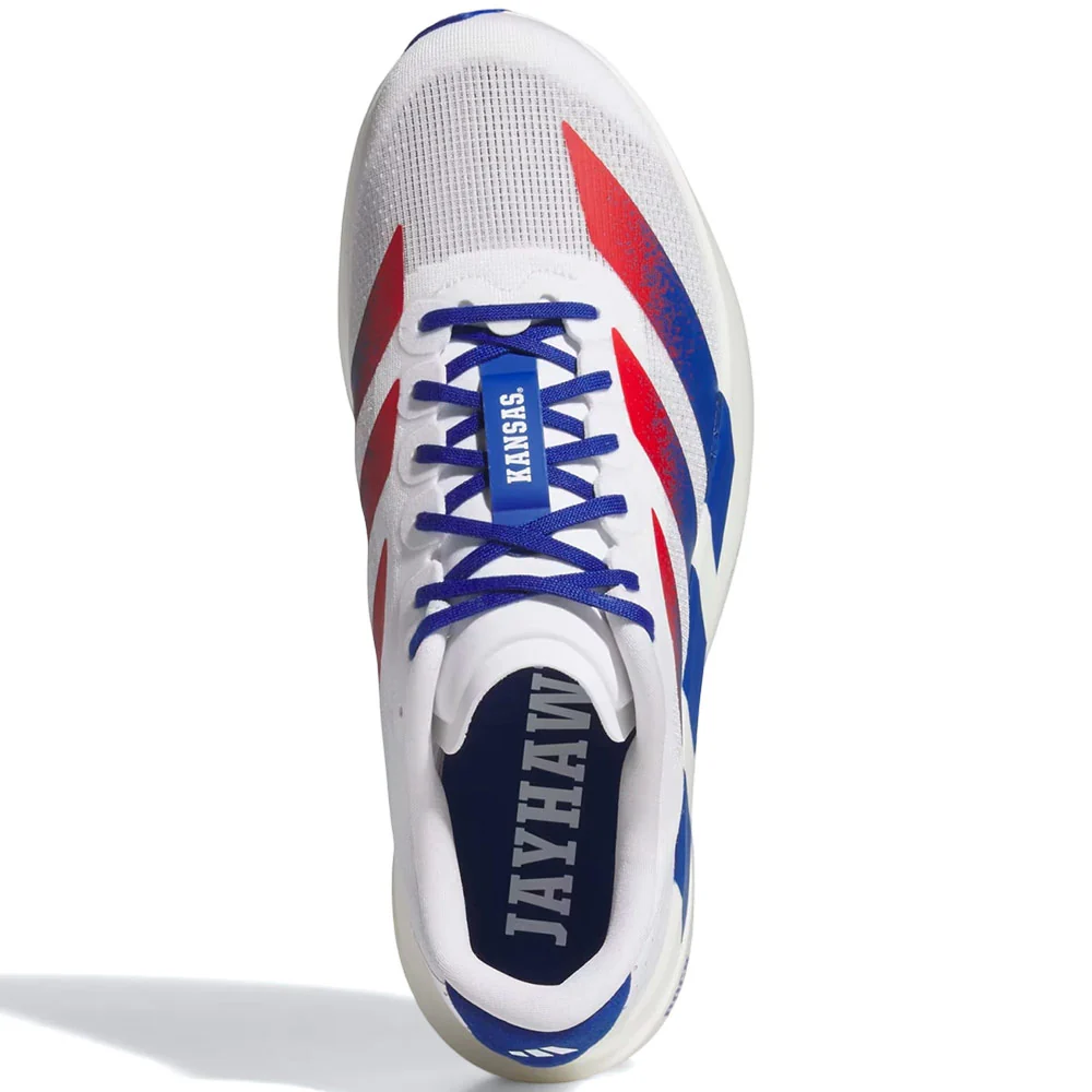 Ncaa x White Kansas Jayhawks Adizero EVO SL Shoes 'Cloud White / Collegiate Royal / Team Power Red' - Image 5