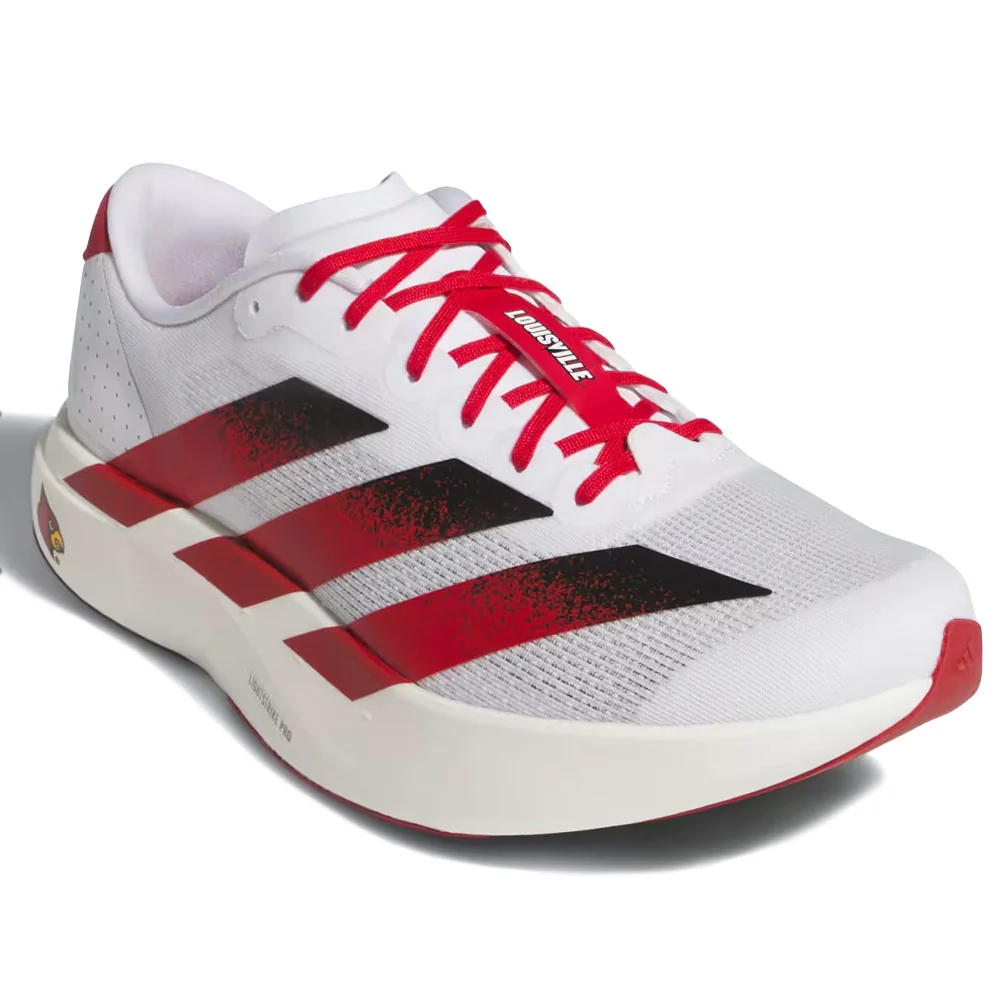 Adidas | Ncaa x White Louisville Cardinals Adizero EVO SL Shoes 'Cloud White / Team Power Red / Core Black' - Image 2
