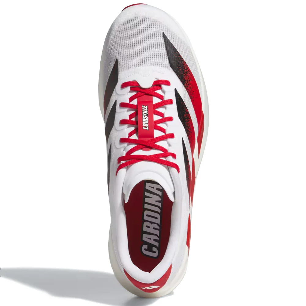Adidas | Ncaa x White Louisville Cardinals Adizero EVO SL Shoes 'Cloud White / Team Power Red / Core Black' - Image 3