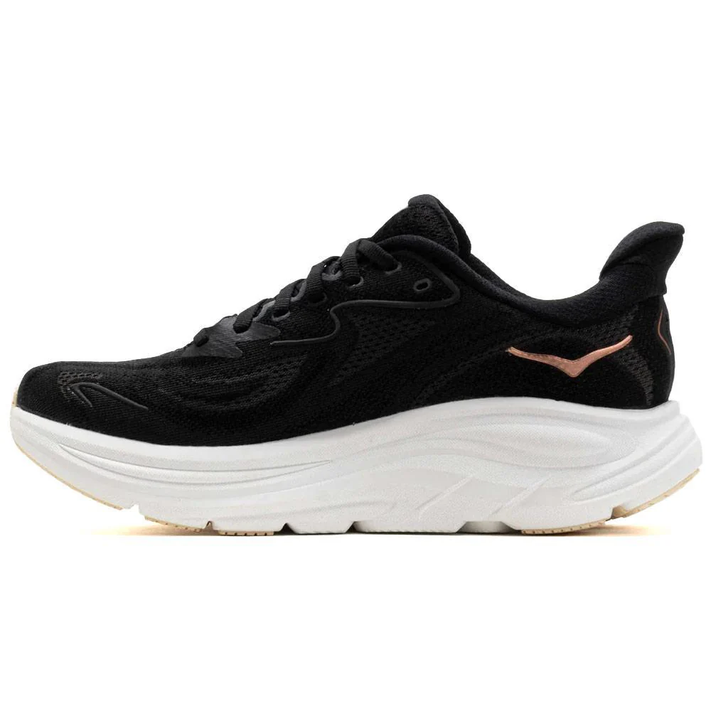 HOKA | Women's  Clifton 10 'Black / Rose Gold' - Image 3