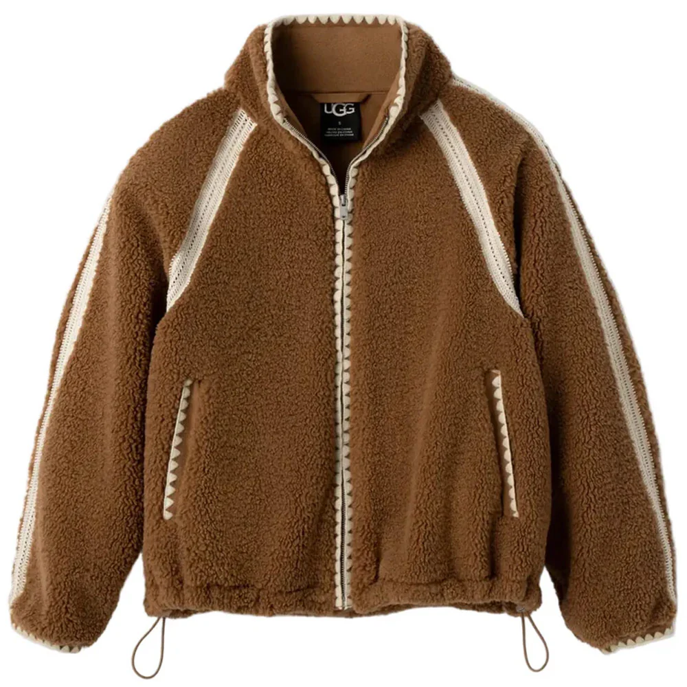 UGG | Women's Nikia Crochet UGGfluff Jacket 'Chestnut'