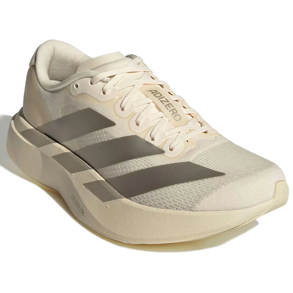 Adidas | Women's White Adizero EVO SL Shoes 'Wonder White / Cyber Metallic / Warm Vanilla' - Image 2