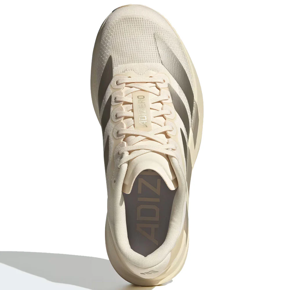 Adidas | Women's White Adizero EVO SL Shoes 'Wonder White / Cyber Metallic / Warm Vanilla' - Image 3