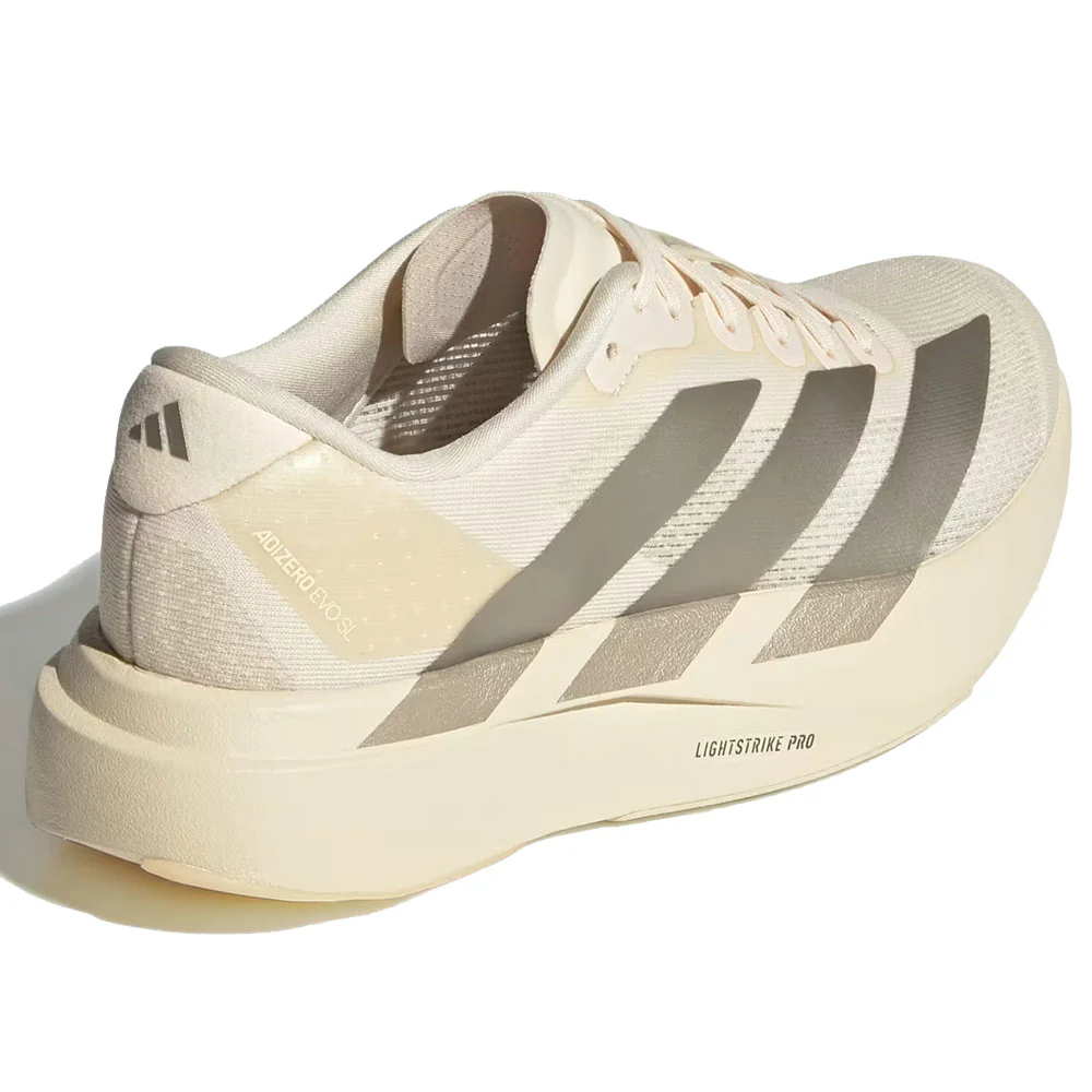 Adidas | Women's White Adizero EVO SL Shoes 'Wonder White / Cyber Metallic / Warm Vanilla' - Image 5