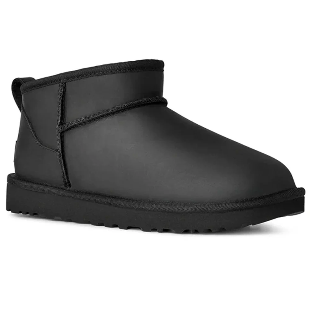 UGG | Women's Classic Ultra Mini Leather 'Black' - Image 2