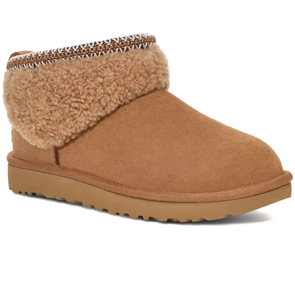 UGG | Women's Classic Ultra Mini Maxi Curly 'Chestnut' - Image 2