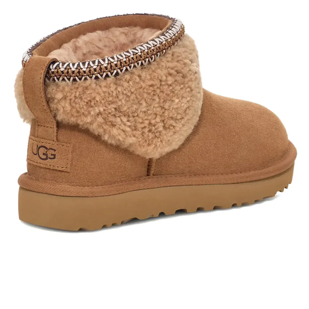 UGG | Women's Classic Ultra Mini Maxi Curly 'Chestnut' - Image 4