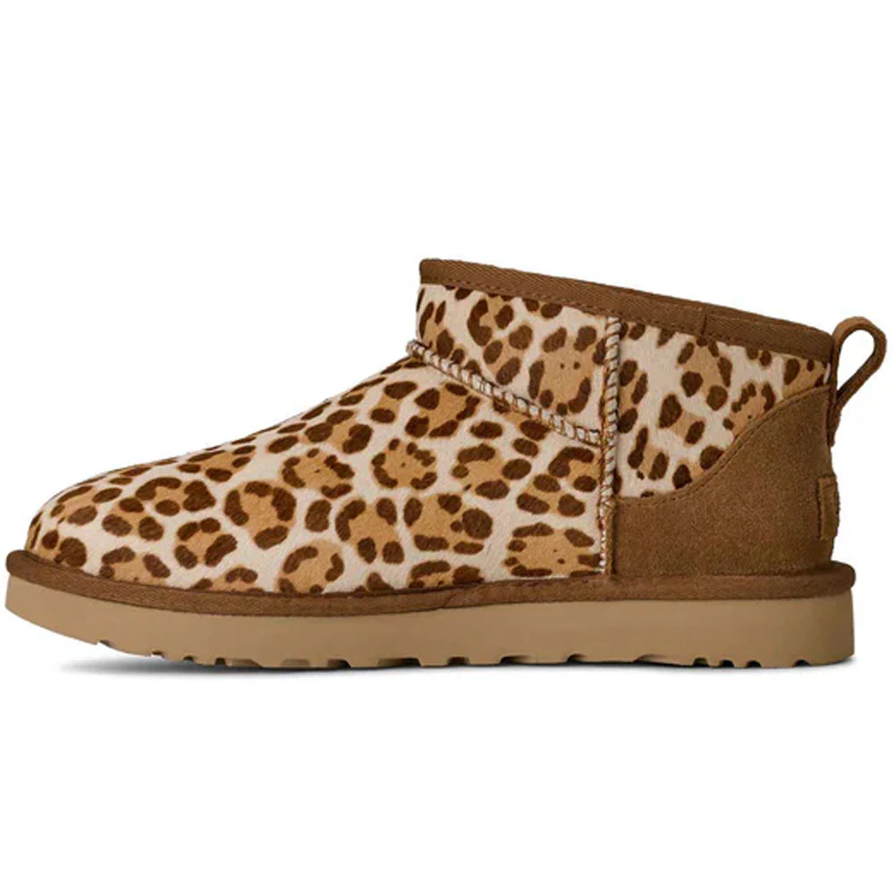 UGG | Women's Classic Ultra Mini Plains 'Felicity Leopard Jasmine' - Image 3