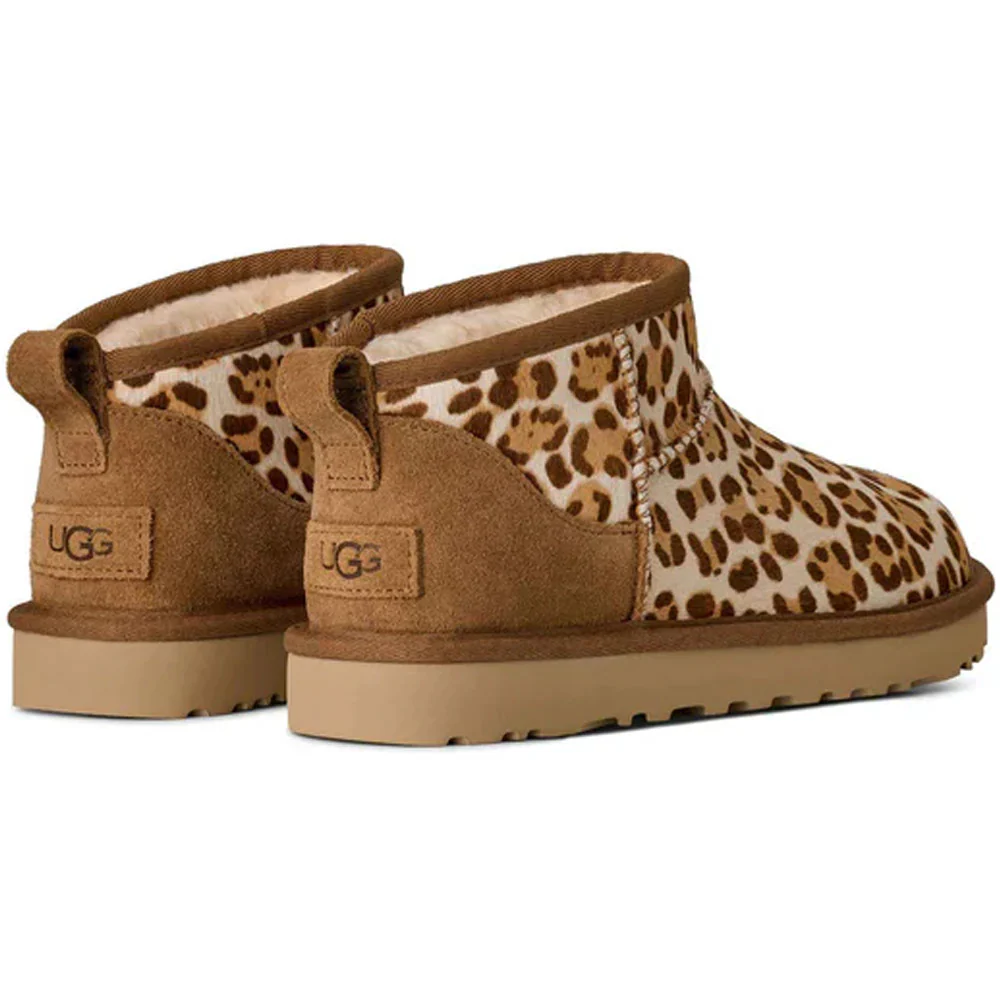 UGG | Women's Classic Ultra Mini Plains 'Felicity Leopard Jasmine' - Image 4