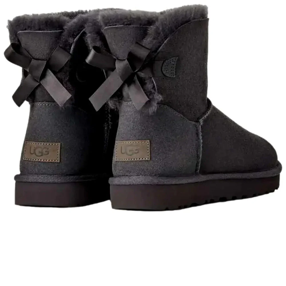 UGG | Women's Mini Bailey Bow II 'Obsidian' - Image 3