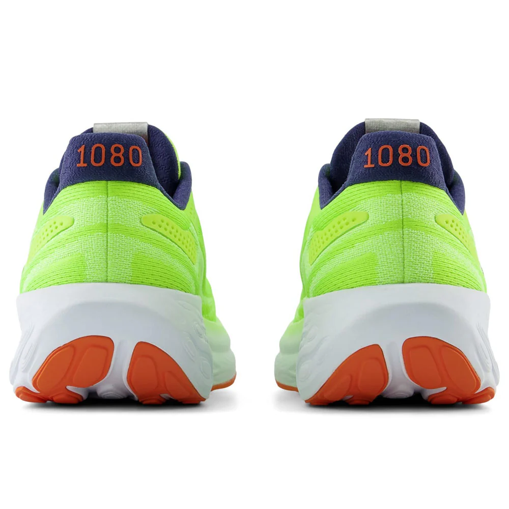 Women's TCS NYC Marathon Fresh Foam X 1080v13 in Thirty Watt / Bleached Lime Glow / Navy - Image 4
